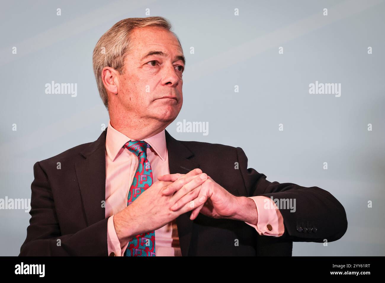 Nigel Farage. Der Gründer der Reform UK Party und Parlamentsabgeordneter Clacton, UK Stockfoto