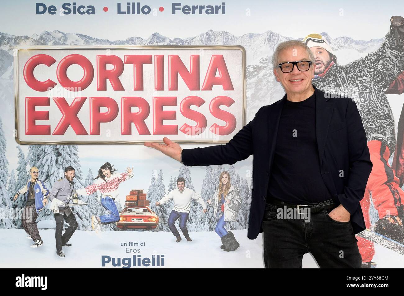 Marco Marzocca beim Photocall zum Kinofilm 'Cortina Express' im Hotel Le Meridien Visconti Rome. Rom, 19.12.2024 Stockfoto