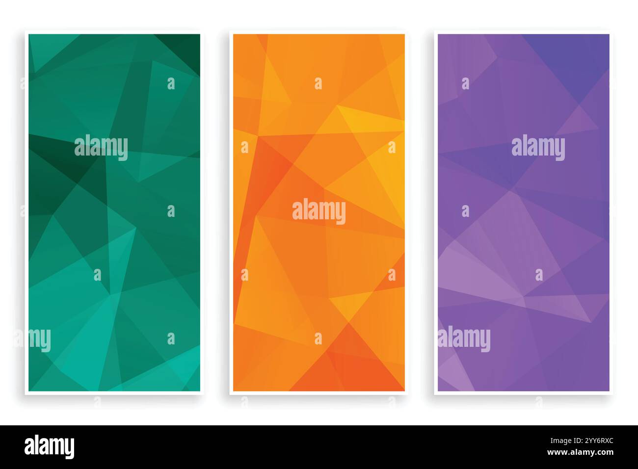 Abstrakte leere Banner mit niedrigem Poly-Wert Stock Vektor