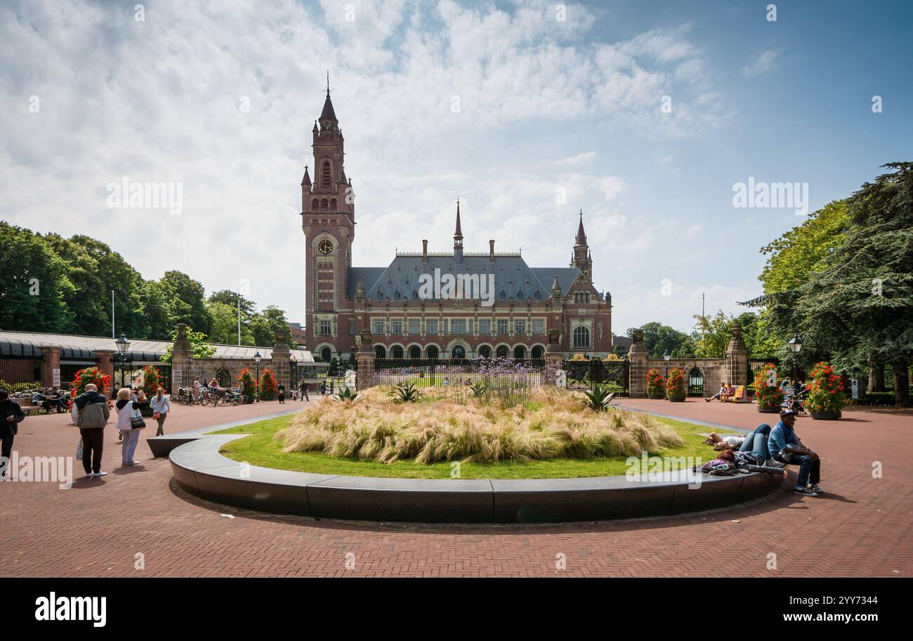 Der Friedenspalast in den Haag - das Gebäude, in dem sich der Internationale Gerichtshof befindet. Stockfoto