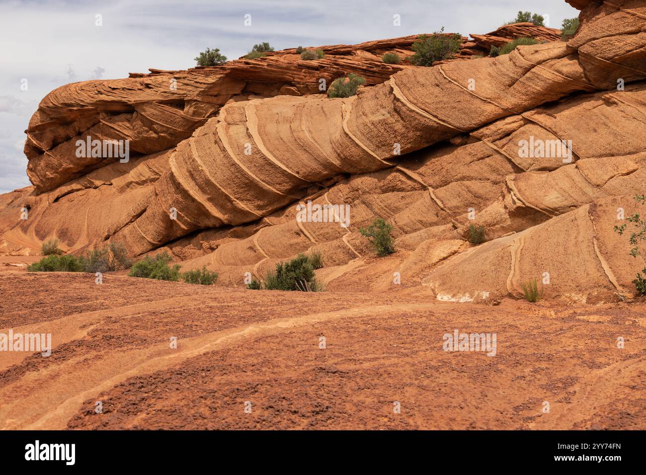 Red Rock Formation nahe Horshoe Bend bei Page, Arizona. Stockfoto