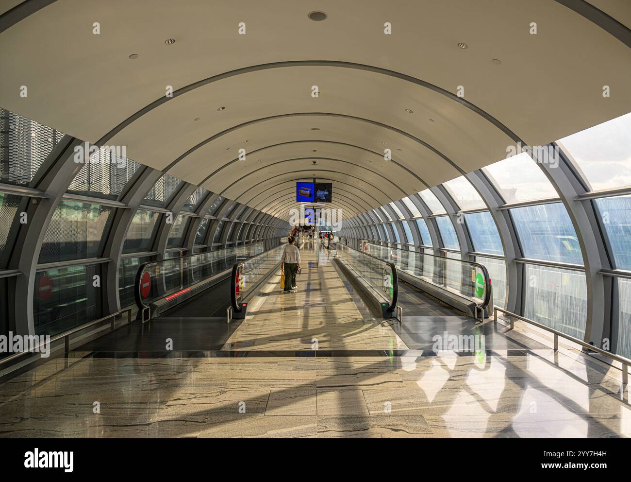 Singapur Changi Airport Link Bridge Stockfoto