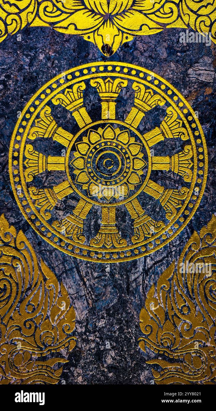 Thailändische Buddhistische Tempel - Smartphone-aufgenommenes Stockfoto