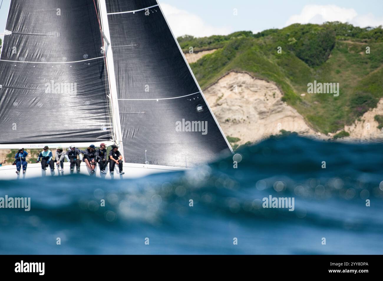 Boote, die in der Block Island Race Week Regatta segeln Stockfoto