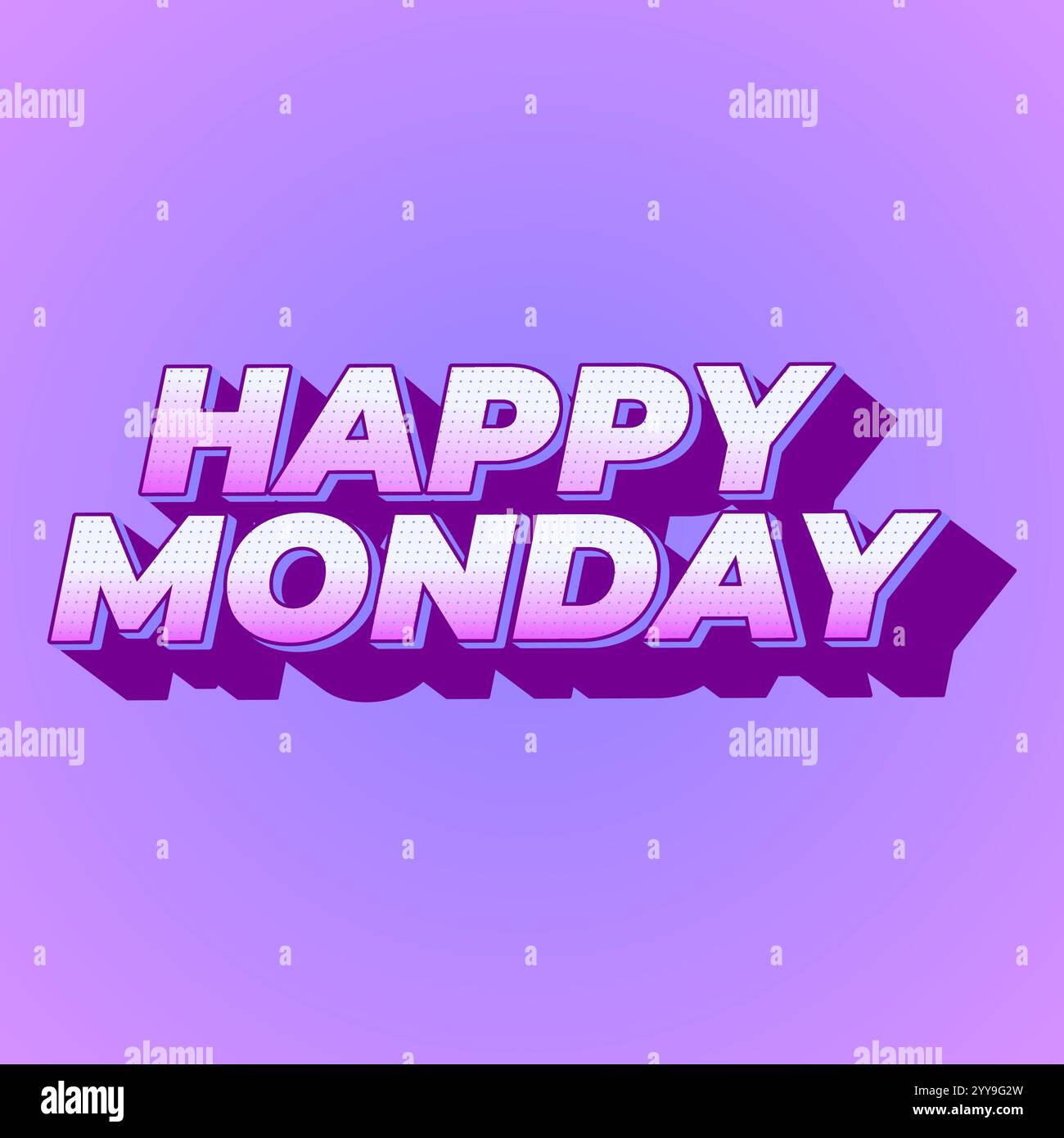 Happy monday Texteffekt-Design mit superfetten Schriftarten, die für soziale Medien geeignet sind Stock Vektor