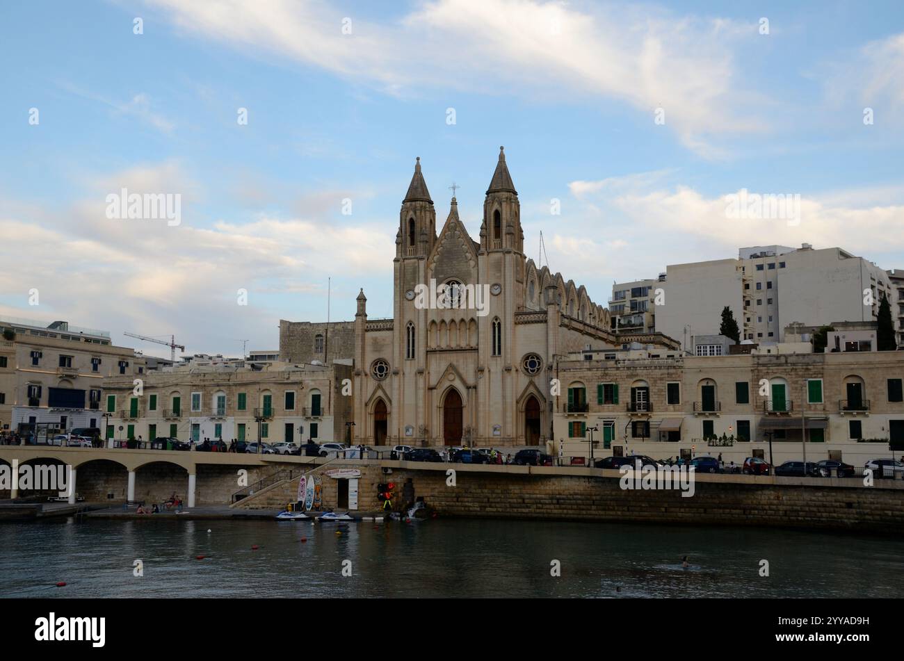 Mount Carmel Church, Balluta Bay, Main Street, Saint Julian, Malta, Europa Stockfoto