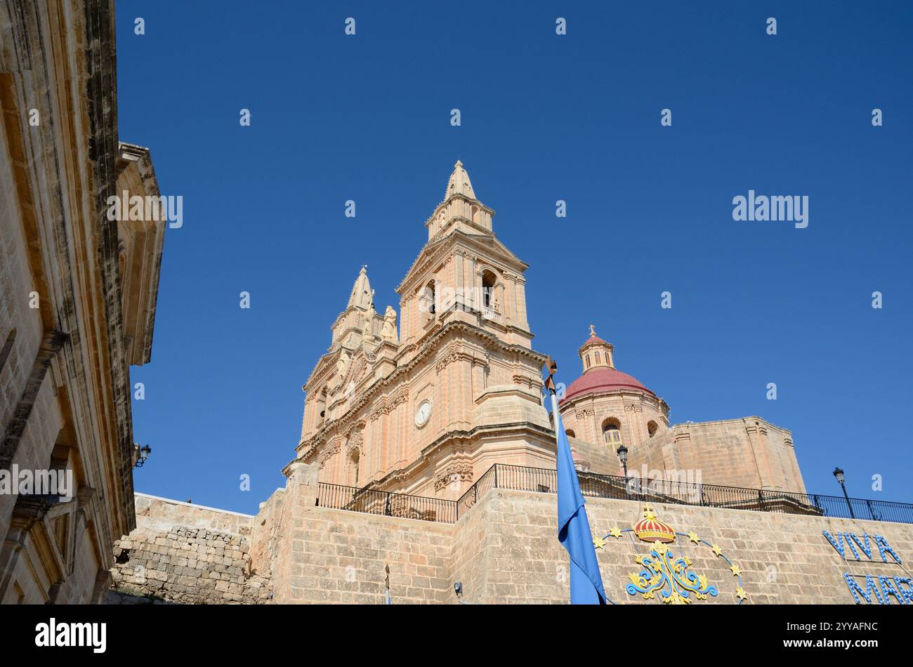 Kirche der Geburt der Jungfrau Maria, Marfa Street, Mellieha, Malta, Europa Stockfoto
