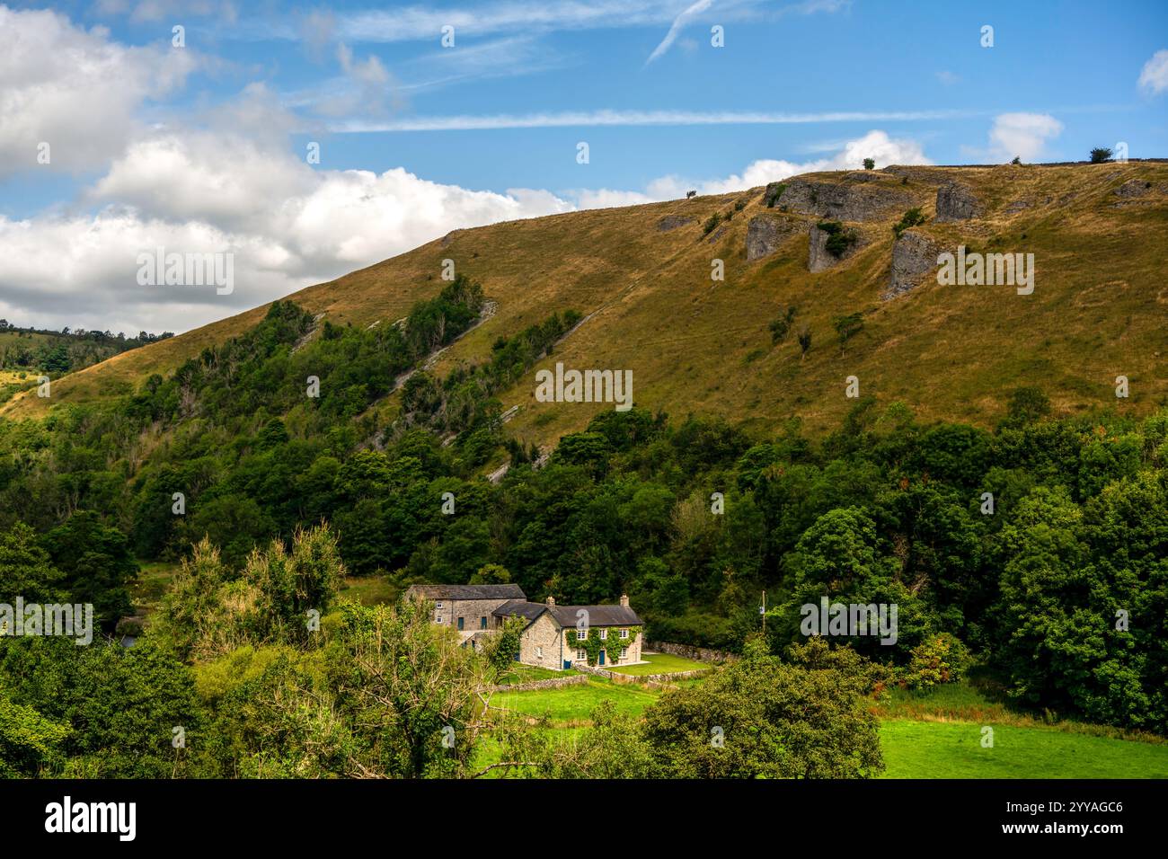 Ein malerisches britisches Landhaus im Peak District Stockfoto