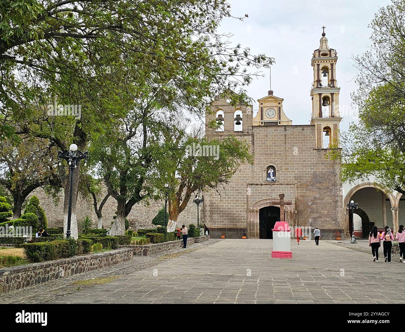 Otumba, Edomex, Mexiko - 14. Februar 2024: Otumba, magische Stadt im Bundesstaat Mexiko, wichtig für Esel, Obsidian und Pulque Stockfoto