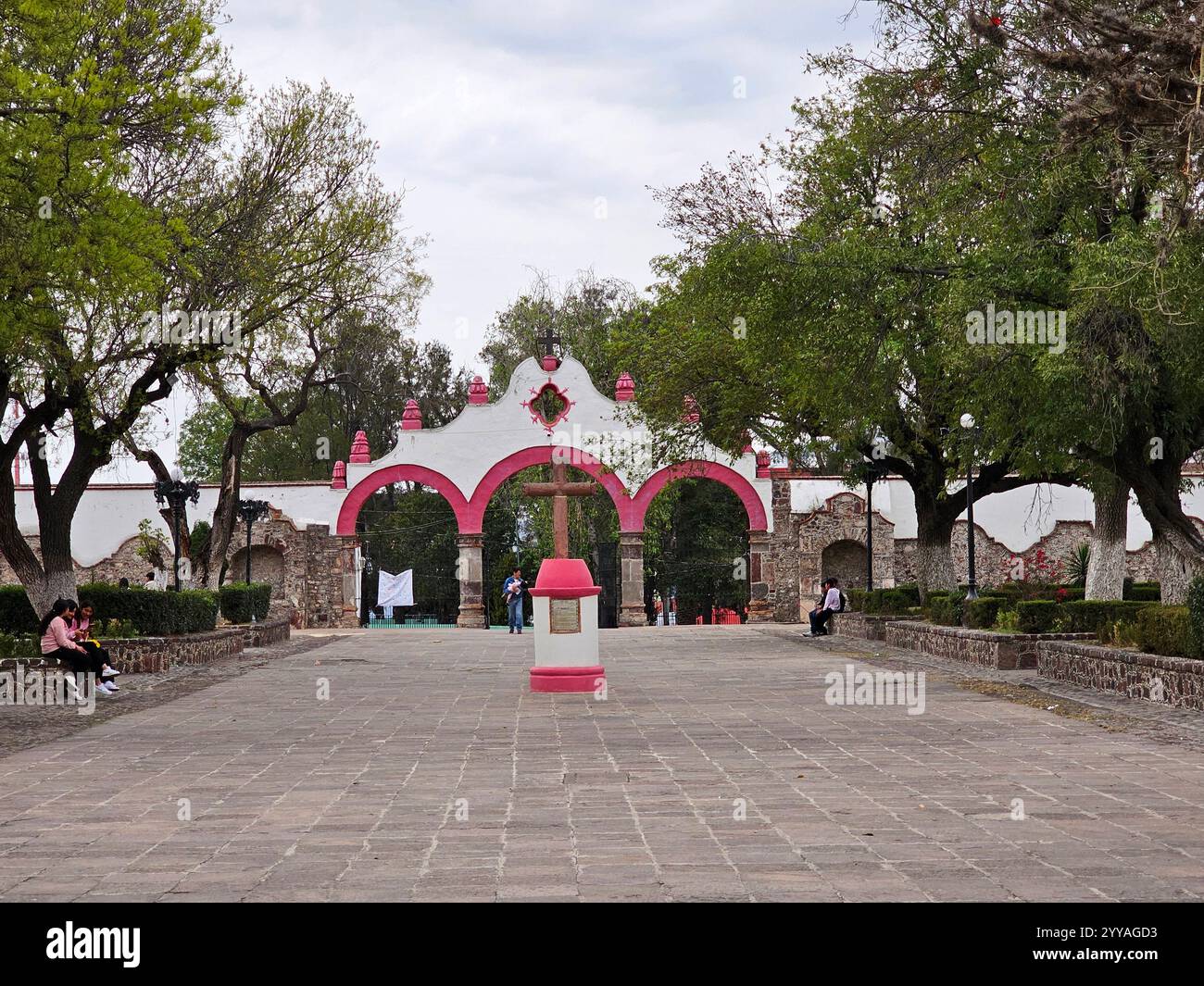 Otumba, Edomex, Mexiko - 14. Februar 2024: Otumba, magische Stadt im Bundesstaat Mexiko, wichtig für Esel, Obsidian und Pulque Stockfoto