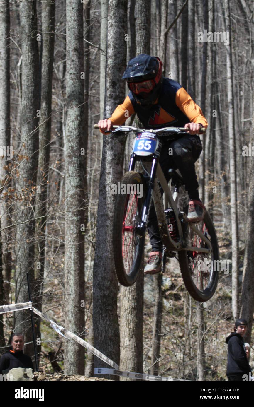Tennessee National Windrock Downhill 2024 in Oliver Springs, Tennessee, USA, gesponsert von RedBull Stockfoto
