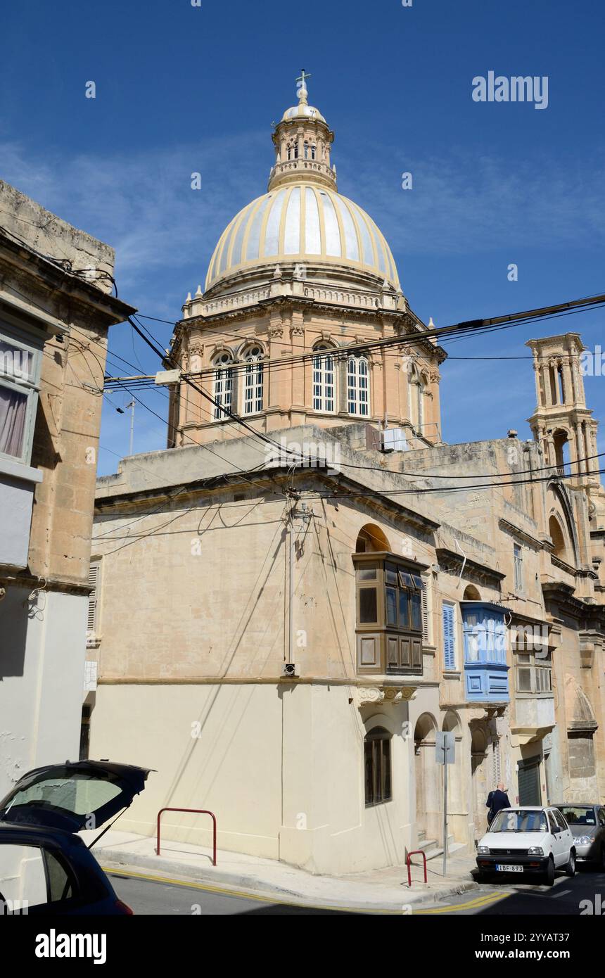 Pfarrkirche Saint Gaetan, Triq Anton Buttiġieġ, Hamrun, Malta, Europa Stockfoto