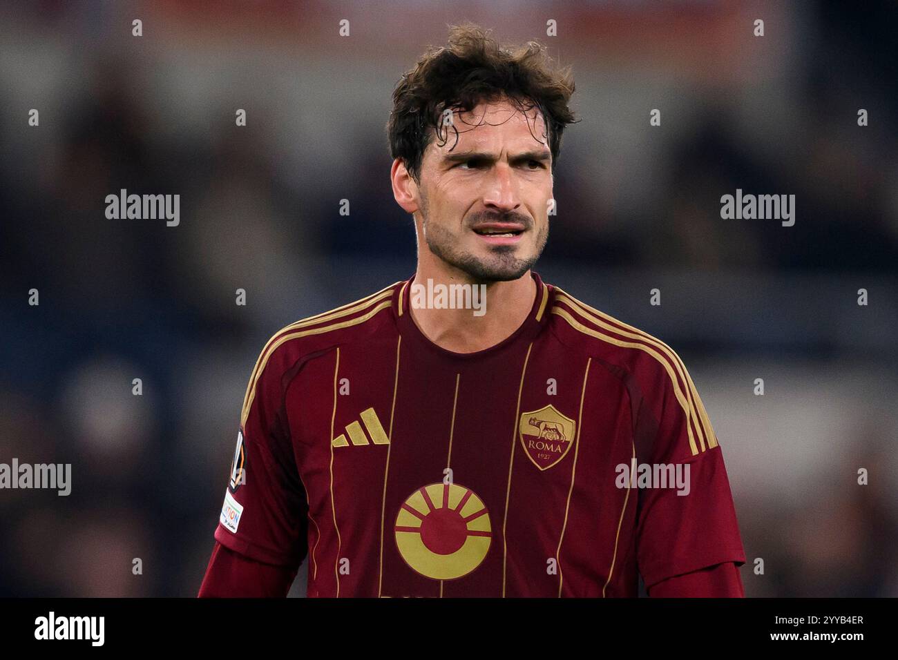 Mats Hummels von AS Roma während des Europa-League-Fußballspiels zwischen AS Roma und Braga im Olimpico-Stadion in Rom (Italien), 12. Dezember 2024. Stockfoto