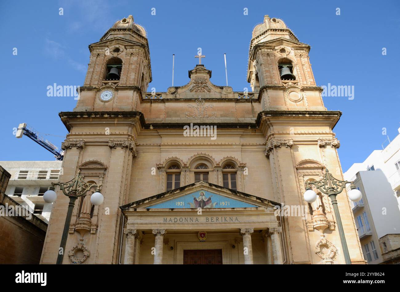 Gzira Pfarrkirche, Triq Manoel De Vilhena, Gezira-Gżira, Malta, Europa Stockfoto