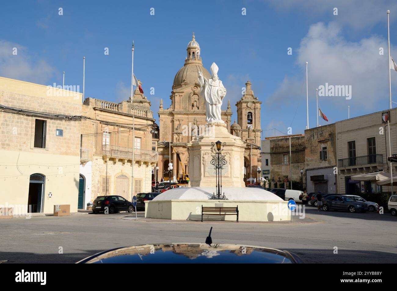Nikolaikirche, Nikolaiplatz, Siggiewi, Malta, Europa Stockfoto