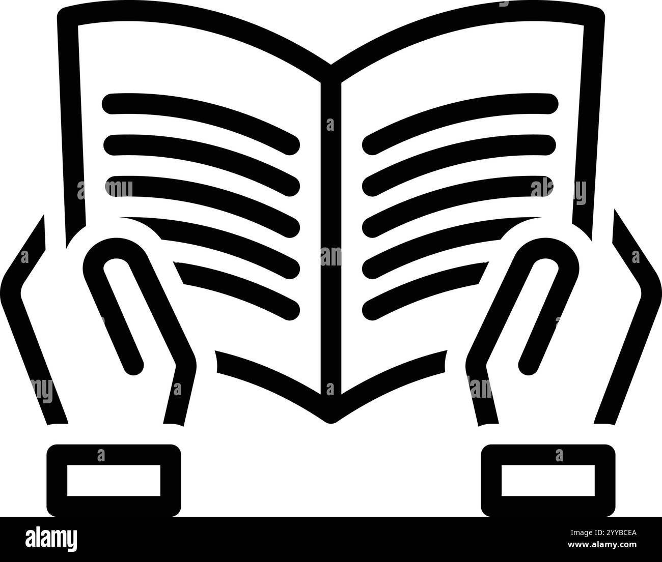 Symbol zum Lesen, Buch Stock Vektor