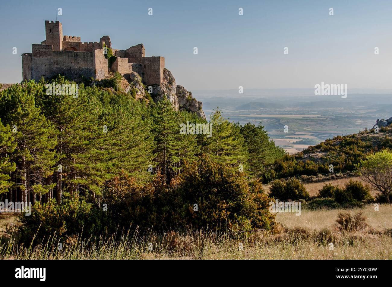Schloss Loarre, Huesca, Aragon, Spanien Stockfoto