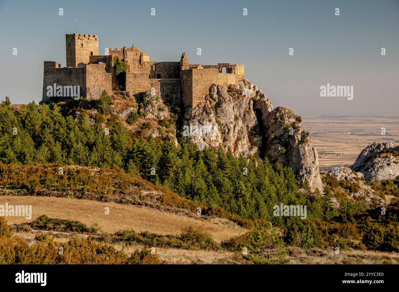 Schloss Loarre, Huesca, Aragon, Spanien Stockfoto