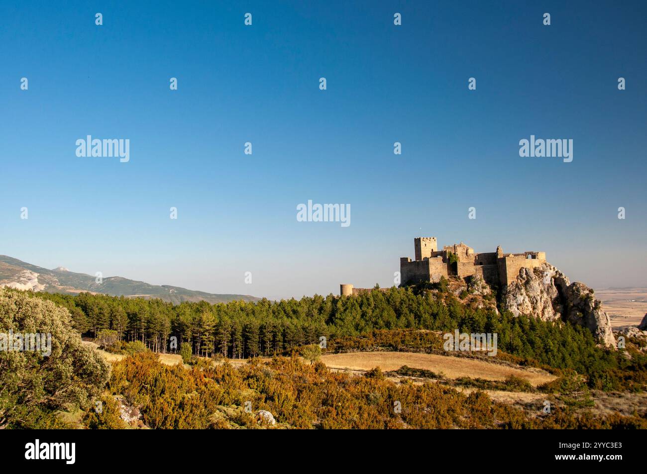 Schloss Loarre, Huesca, Aragon, Spanien Stockfoto