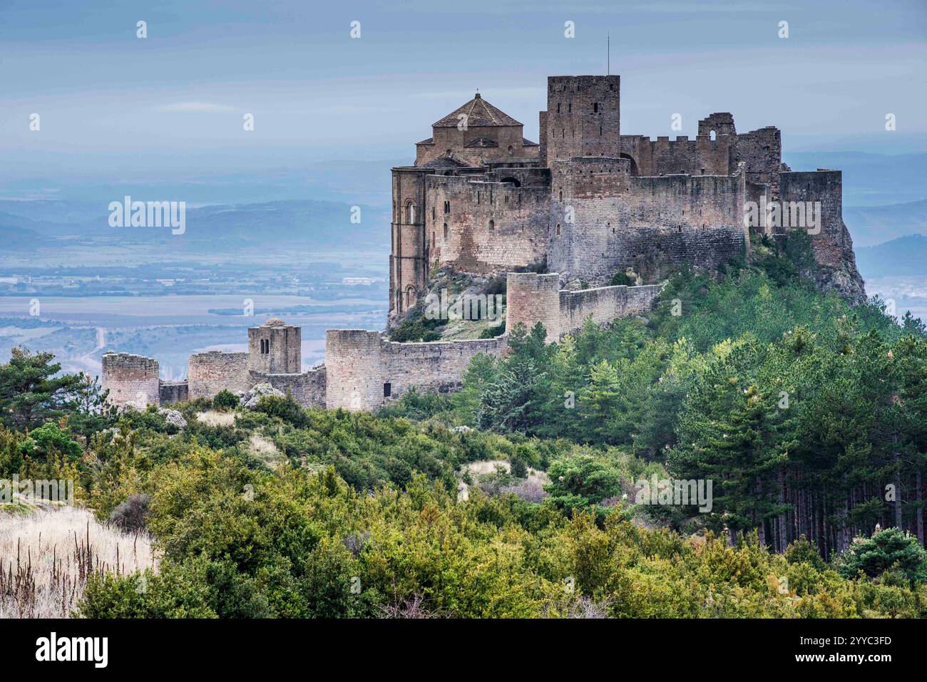 Mittelalterliche Burg Loarre, 11. Jahrhundert. Huesca, Aragon, Spanien Stockfoto