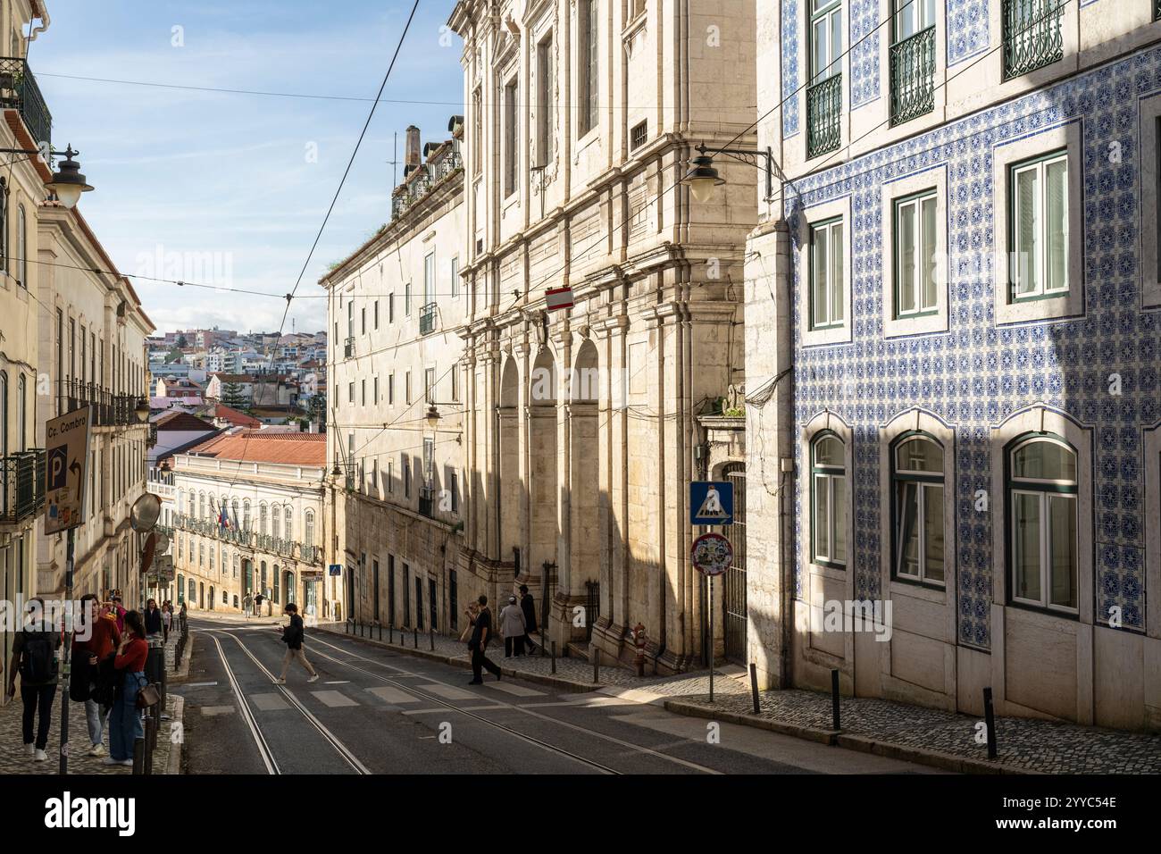 Straßenszene, Lissabon, Portugal Stockfoto