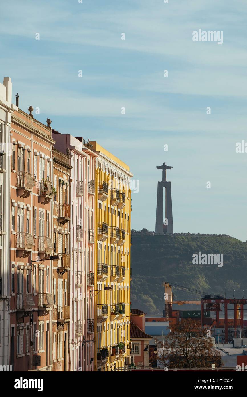 Statue des Heiligtums Christi des Königs aus Lissabon, Portugal Stockfoto