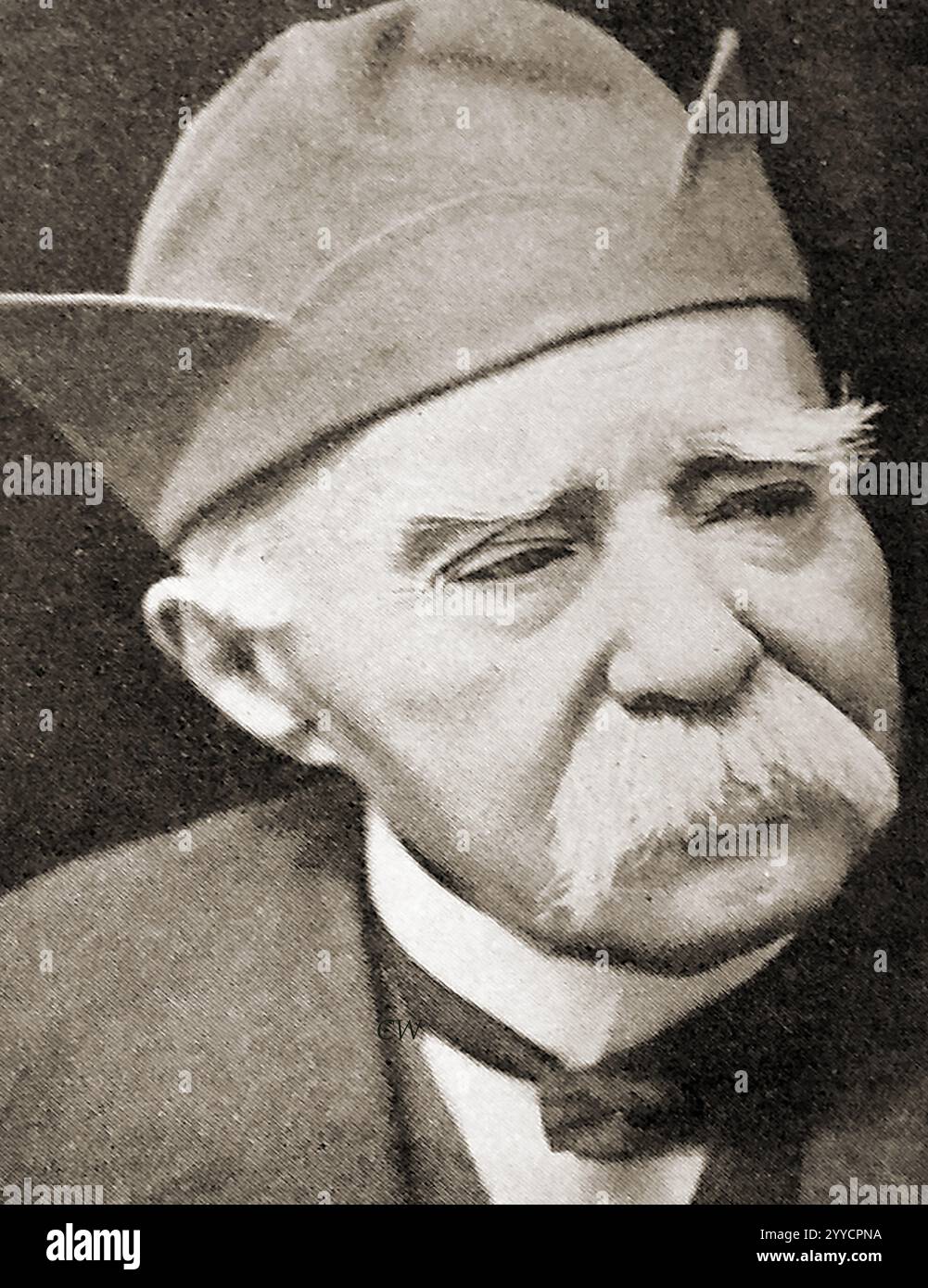Georges Clemenceau, einer der Architekten des am 28. Juni 1919 unterzeichneten Vertrags von Versailles, einer der wichtigsten verträge des Ersten Weltkriegs – Georges Benjamin Clemenceau 1841-1929 war ein Arzt, der Journalist wurde und ein prominenter Premierminister Frankreichs wurde. -Georges Clemenceau, l'un des architectes du traité de Versailles signé le 28 juin 1919, l'un des traités les plus Importants de la Première Guerre mondiale --- Georges Benjamin Clemenceau 1841-1929 était un médecin devenu journaliste qui devint un éminent Premier ministre de la France. -- Stockfoto