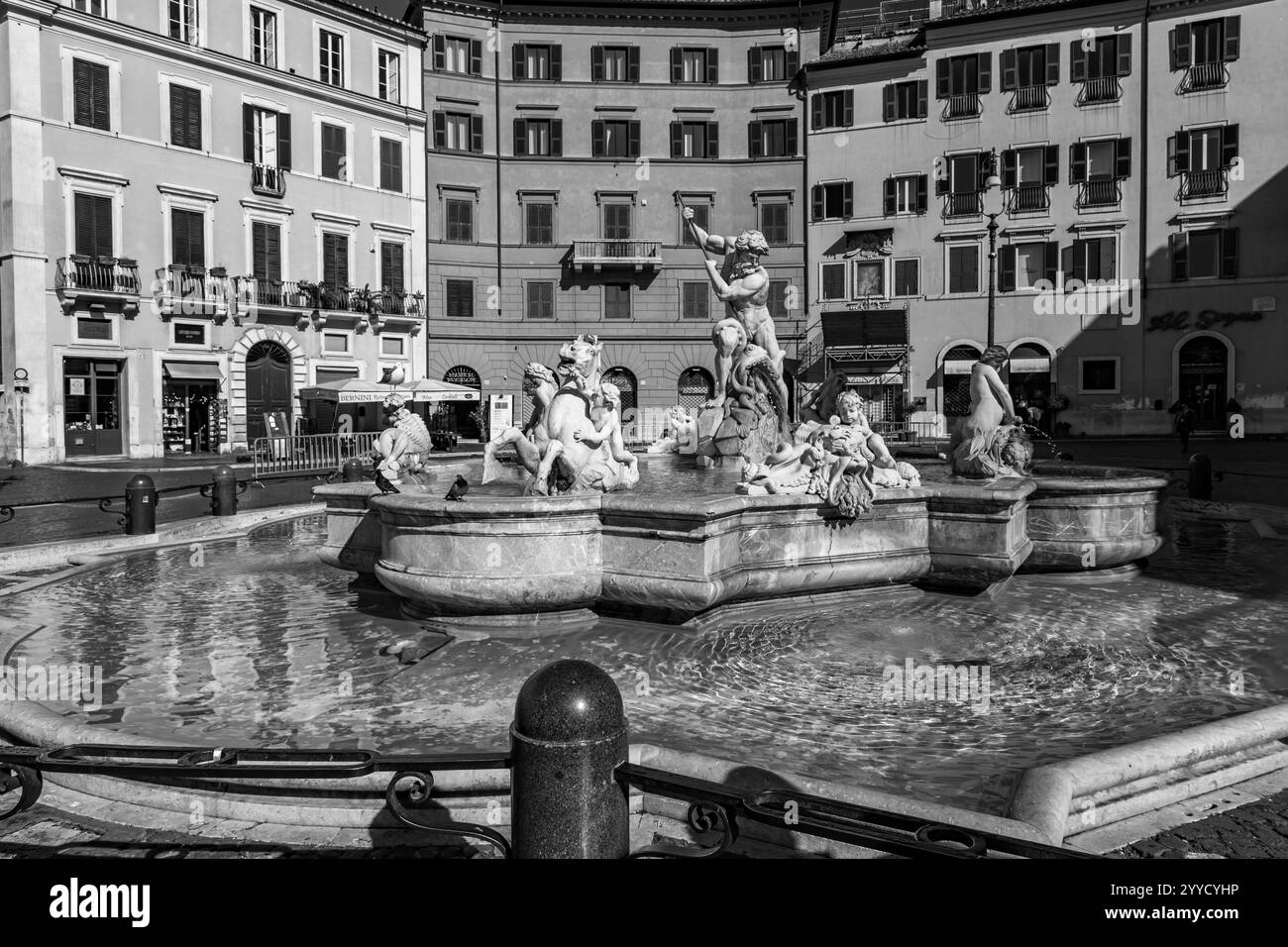 Rom, Italien - 5. April 2019: Die Piazza Navona ist ein öffentlicher Platz in Rom, der auf dem Domitian-Stadion in Form eines offenen Raumes des Stadions errichtet wurde Stockfoto