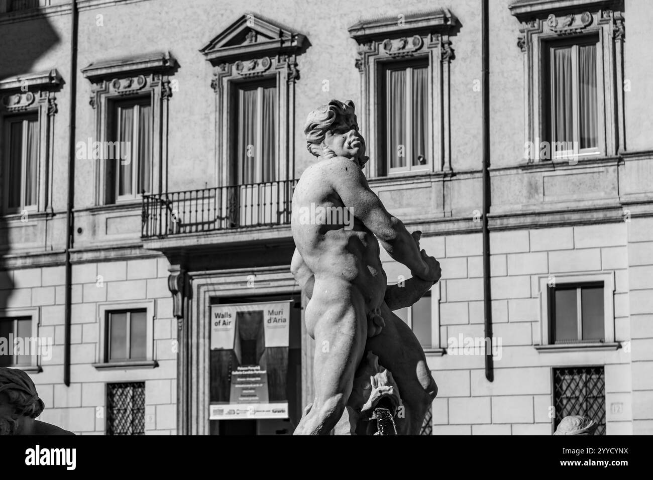 Rom, Italien - 5. April 2019: Die Piazza Navona ist ein öffentlicher Platz in Rom, der auf dem Domitian-Stadion in Form eines offenen Raumes des Stadions errichtet wurde Stockfoto