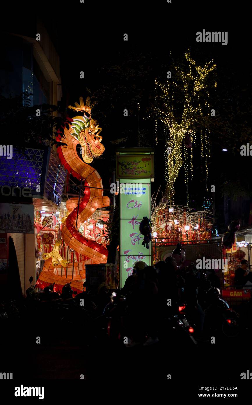 Tet Holiday - vietnamesisches Mondneujahr auf den Straßen von Hanoi Stockfoto