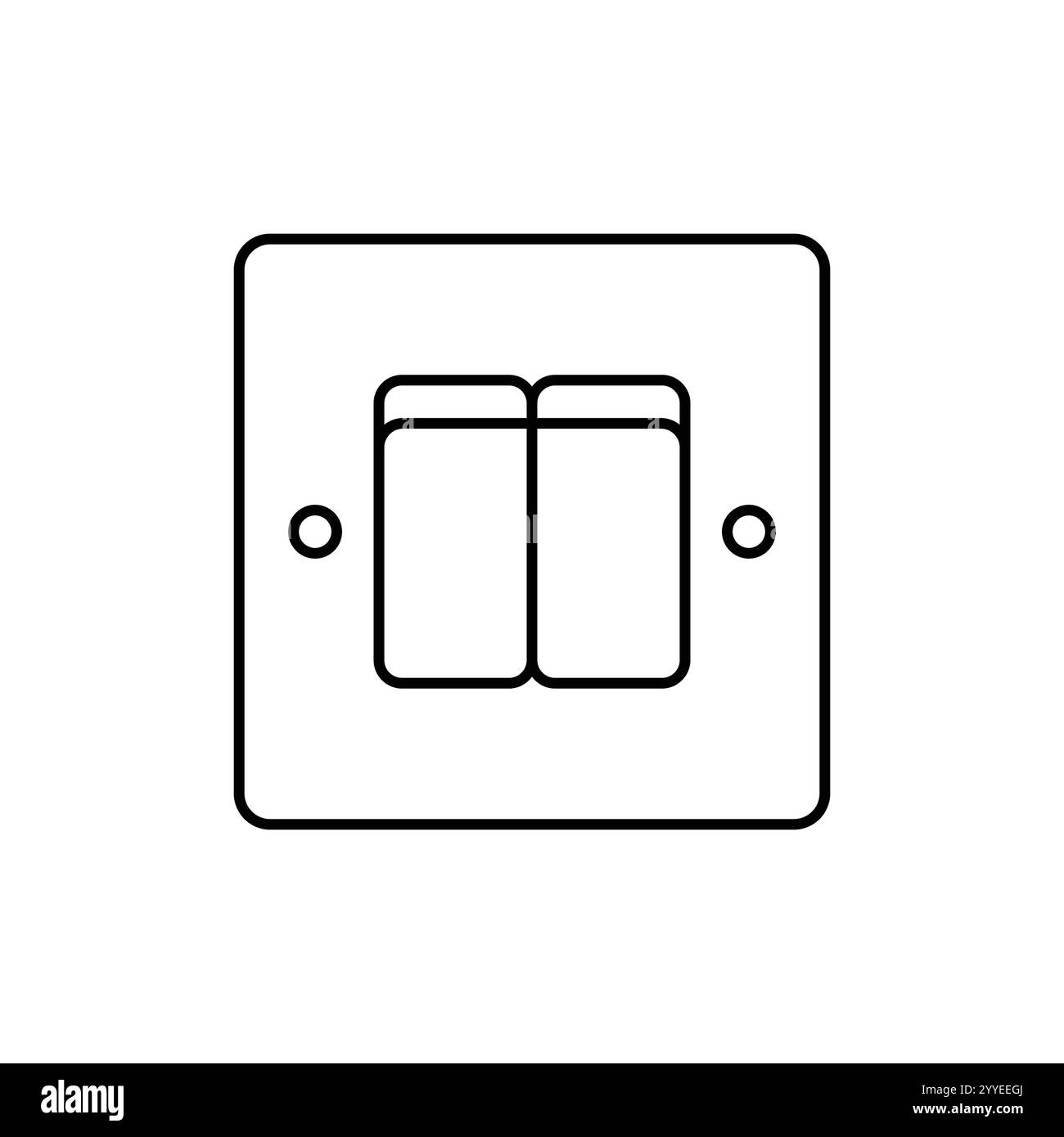 Elektrische Schalter Symbol in dünnen Umrisse Stil. Stock Vektor