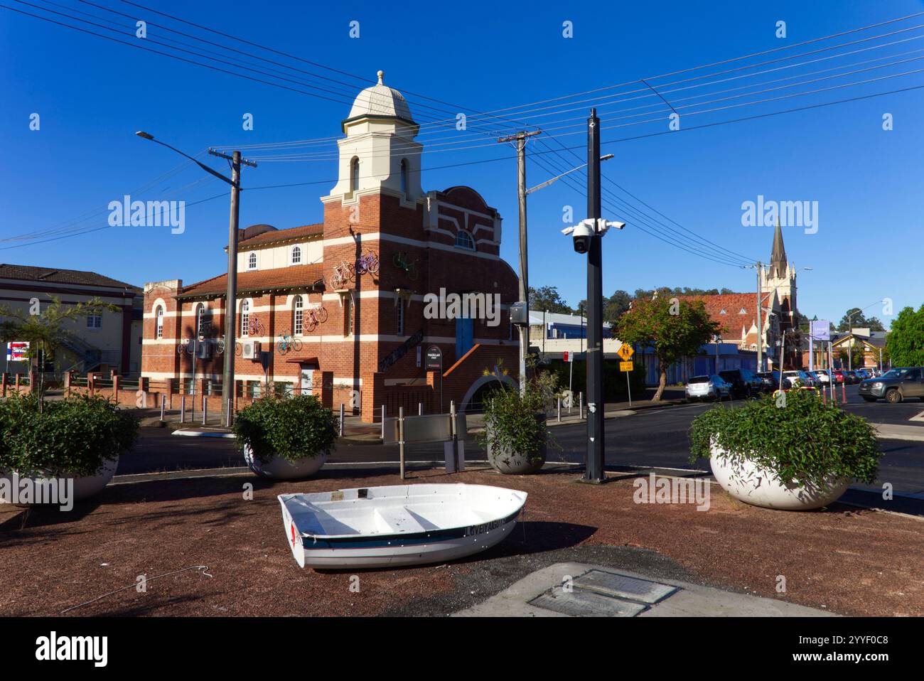 Kunstinstallation auf den Keen und Magellan Street rund um Lismore Northern Rivers New South Wales Australien Stockfoto