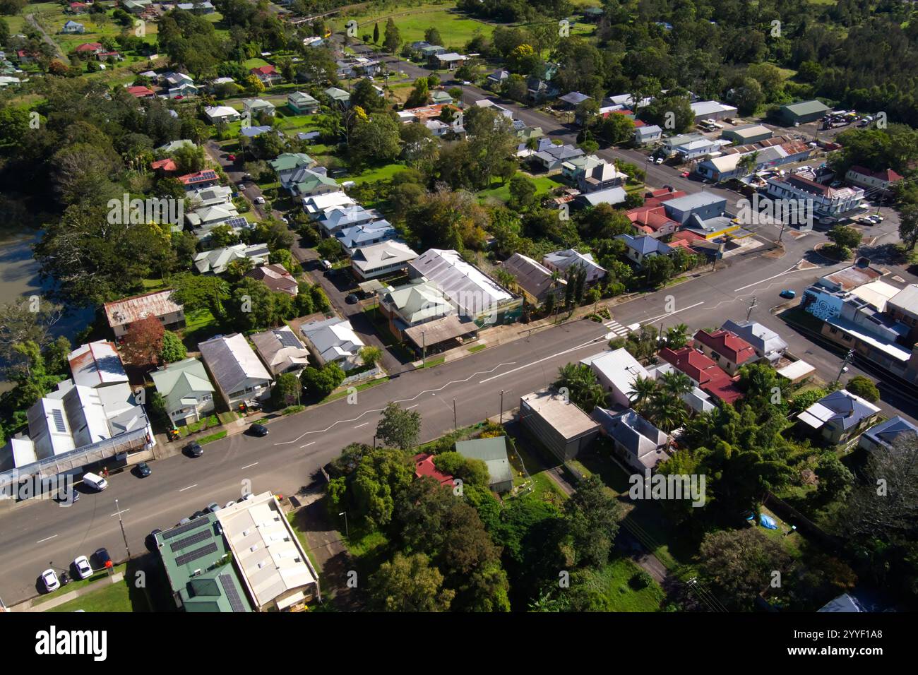 Luftpanorama von Lismore Northern Rivers New South Wales Australien Stockfoto