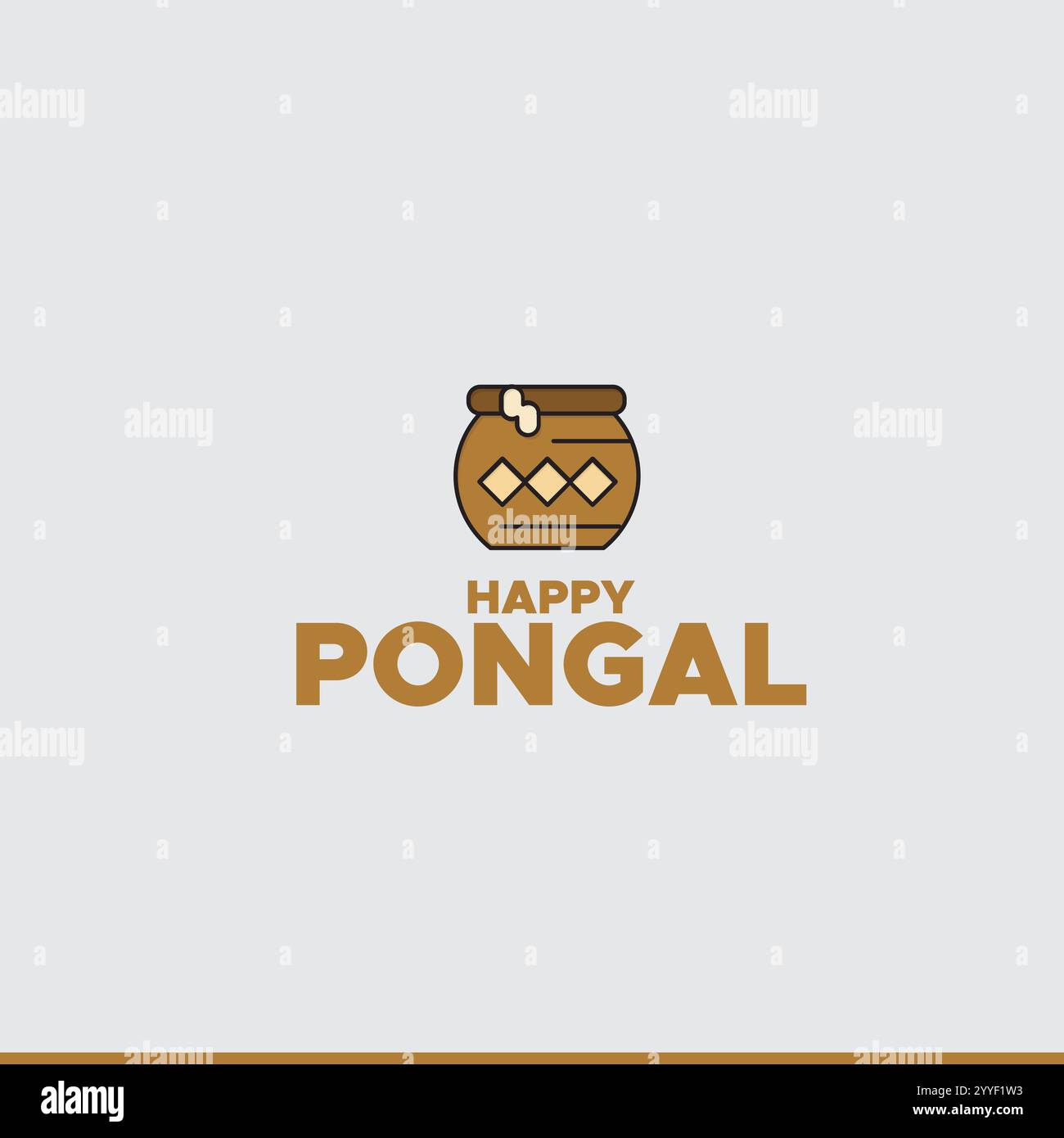 Happy Pongal, indische Festivals Makar Sankranti, Lohri, Pongal und Bohag Bihu editierbare Vektorillustration Social Media Posts und Banner Stock Vektor