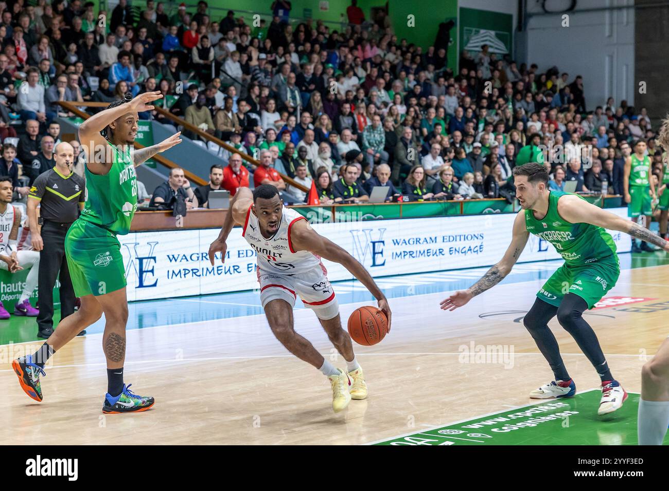 (C) Denis TRASFI / MAXPPP - au Palais des Sports de Nanterre le 21-12-2024 - Basketball BETCLIC ELITE - Nanterre 92 - Cholet Basket - Aaron Wheeler Stockfoto