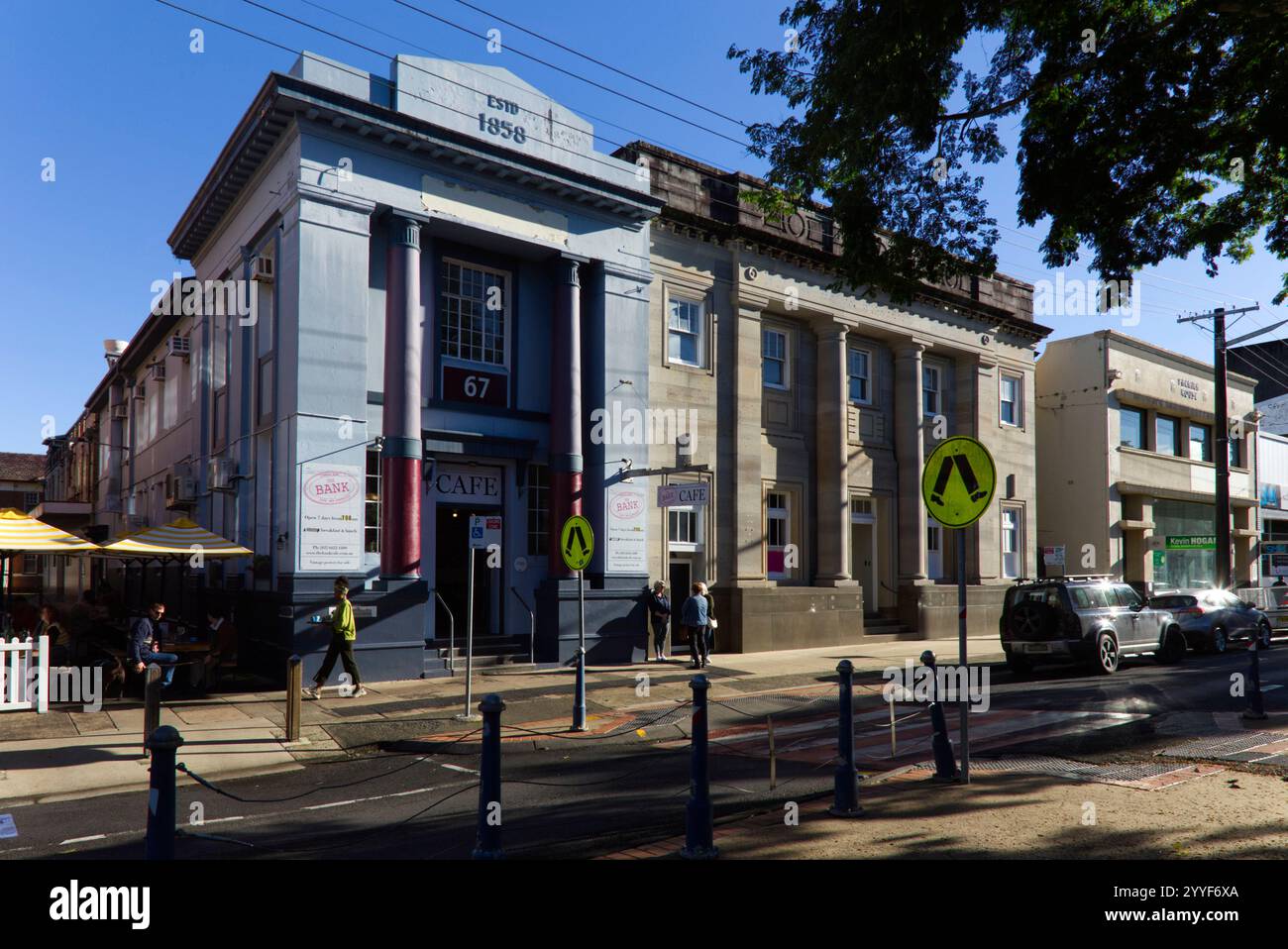 Das Bank Cafe befindet sich an der 67 Molesworth Street in Lismore, New South Wales, Australien. Stockfoto