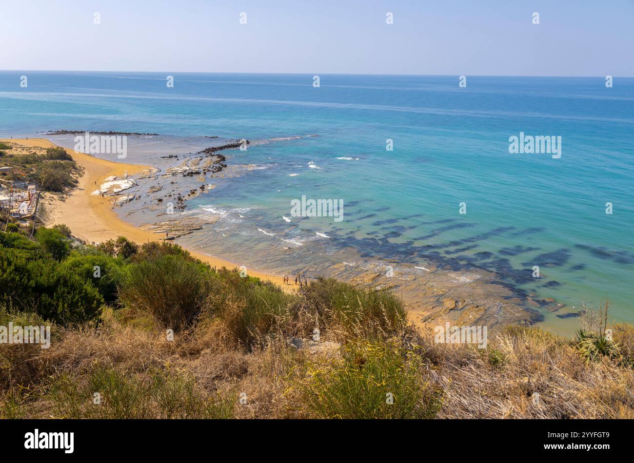 Scala dei Turchi, weißer Mergelfelsen im Dorf Realmonte, Provinz Agrigento, Sizilien, Italien Stockfoto