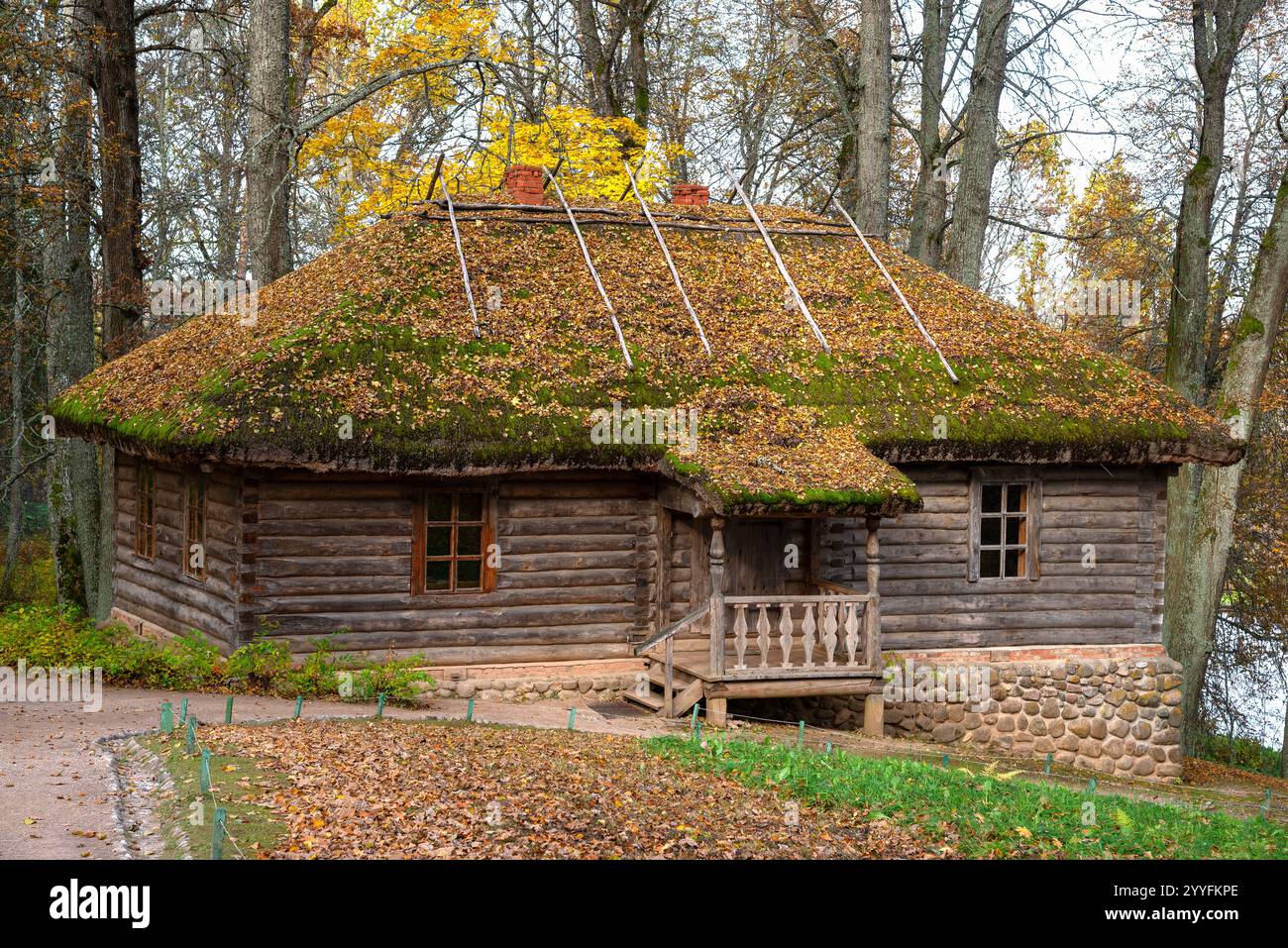 Altes Badehaus. Trigorskoje, Puschkin-Berge, Russland Stockfoto