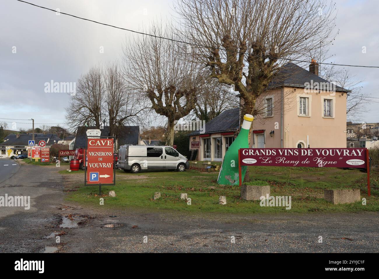 Le Rang de Vigne Weinverkostung Vouvray Frankreich Dezember 2024 Stockfoto