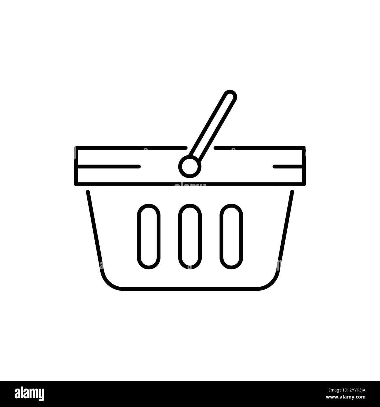 Warenkorb-Symbol. Einfacher Linienstil für Webvorlage und App. Shop, Warenkorb, Tasche, Geschäft, online, kaufen, kaufen, Einzelhandel, Vektor-Illustration Design auf Stock Vektor