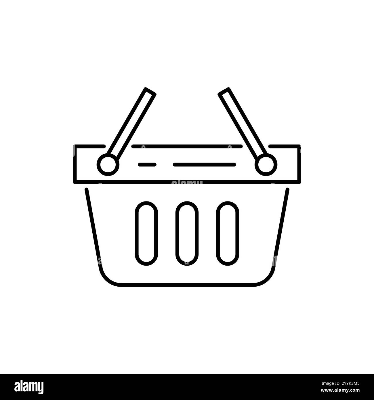 Warenkorb-Symbol. Einfacher Linienstil für Webvorlage und App. Shop, Warenkorb, Tasche, Geschäft, online, kaufen, kaufen, Einzelhandel, Vektor-Illustration Design auf Stock Vektor