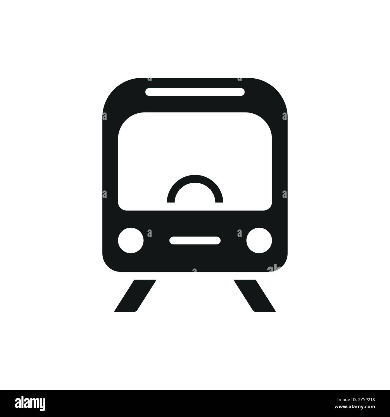 U-Bahn-Symbol verfügt über ein modernes und effizientes Design, perfekt für die Darstellung von U-Bahn-, Stadt- oder Transitsystemen Stock Vektor