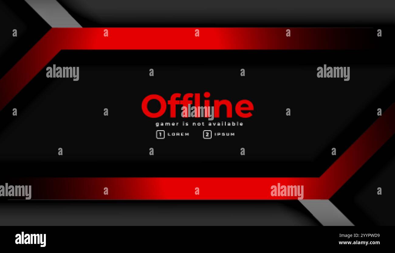 Moderne dunkle Gaming offline Banner Hintergrund Stock Vektor