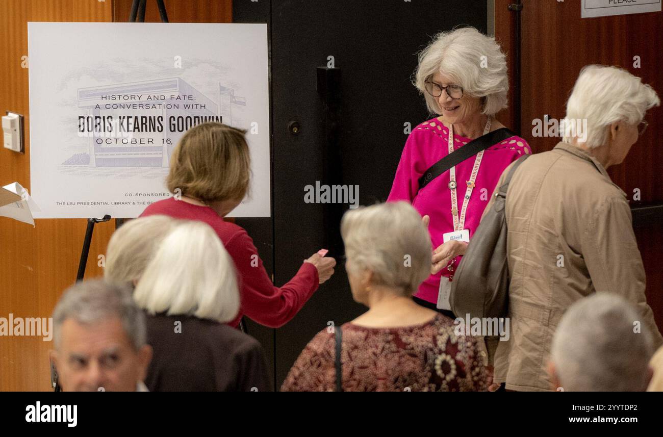 Doris Kearns Goodwin, in der LBJ Library in Austin, Texas vom 16. Bis 2. Oktober 2024. Stockfoto