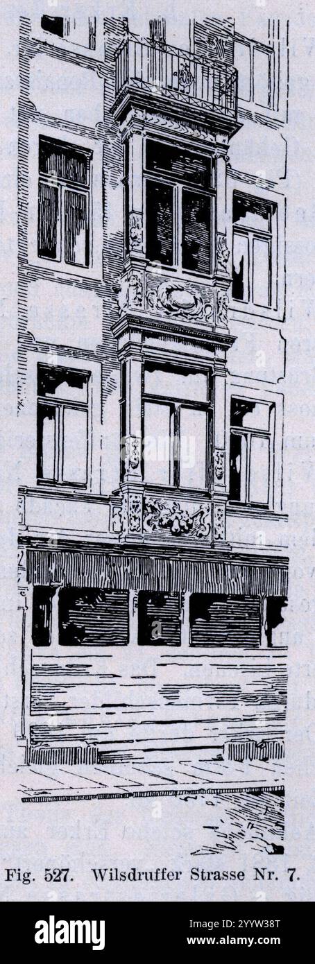 Dresden, Wilsdruffer Straße Nr. 7, Erker. Stockfoto