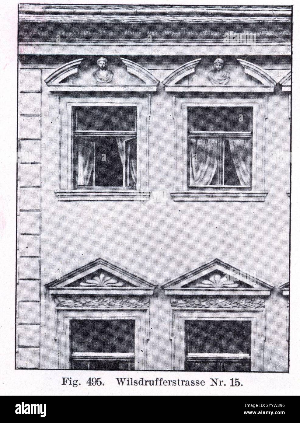 Dresden, Wilsdruffer Straße Nr. 15, Fassade (Ausschnitt). Stockfoto