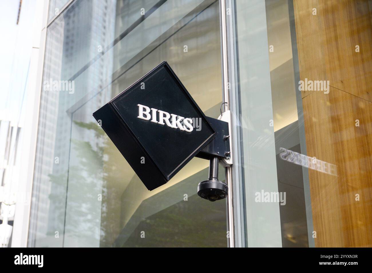 Toronto, ON, Kanada – 29. Juli 2024: „View at Birks Store“-Schild in Toronto Stockfoto