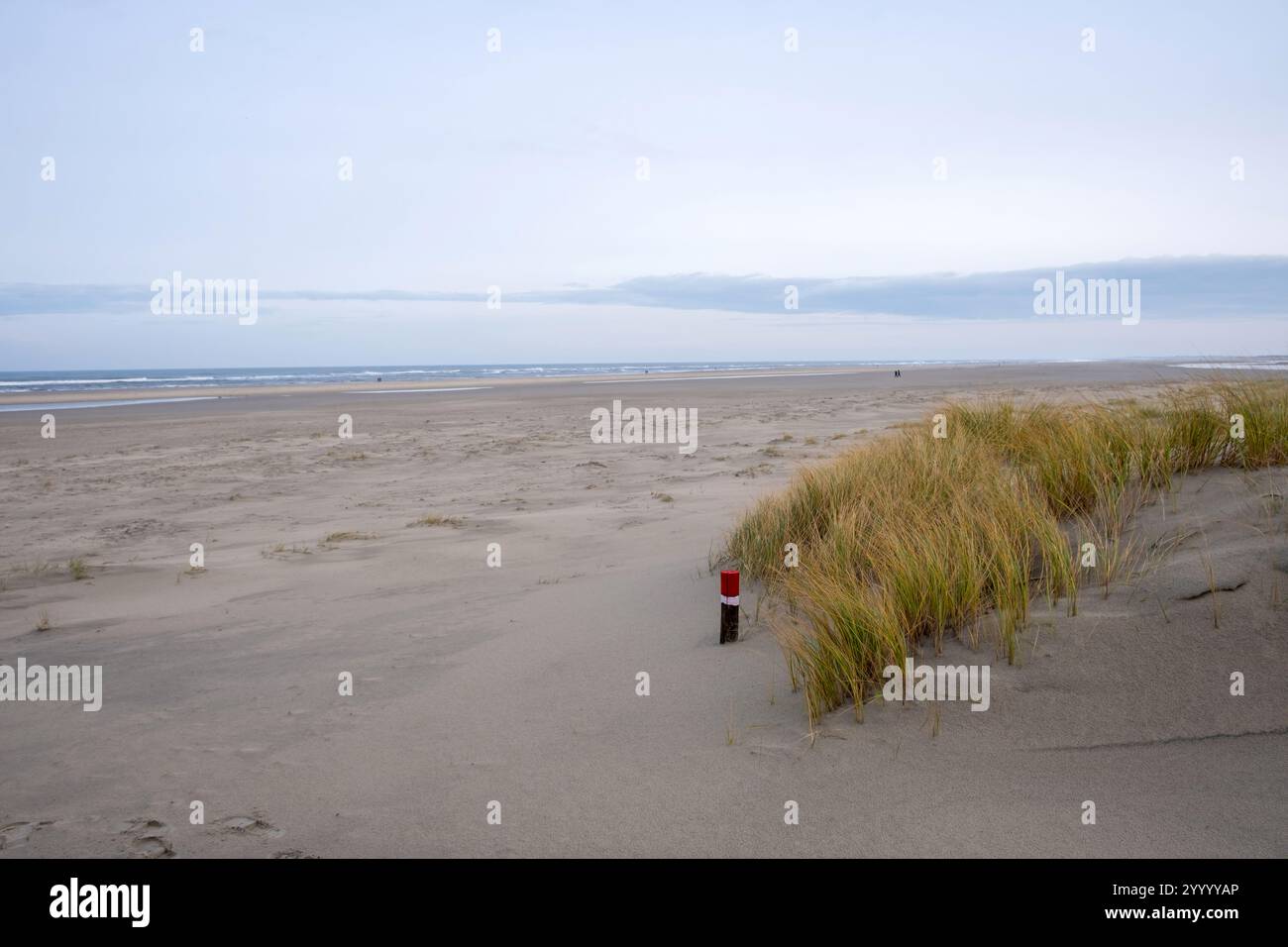 Norderney, Niedersachsen, Deutschland - Norderney Beach im November. Norderney ist eine der Ostfriesischen Inseln in der Nordsee. Stockfoto