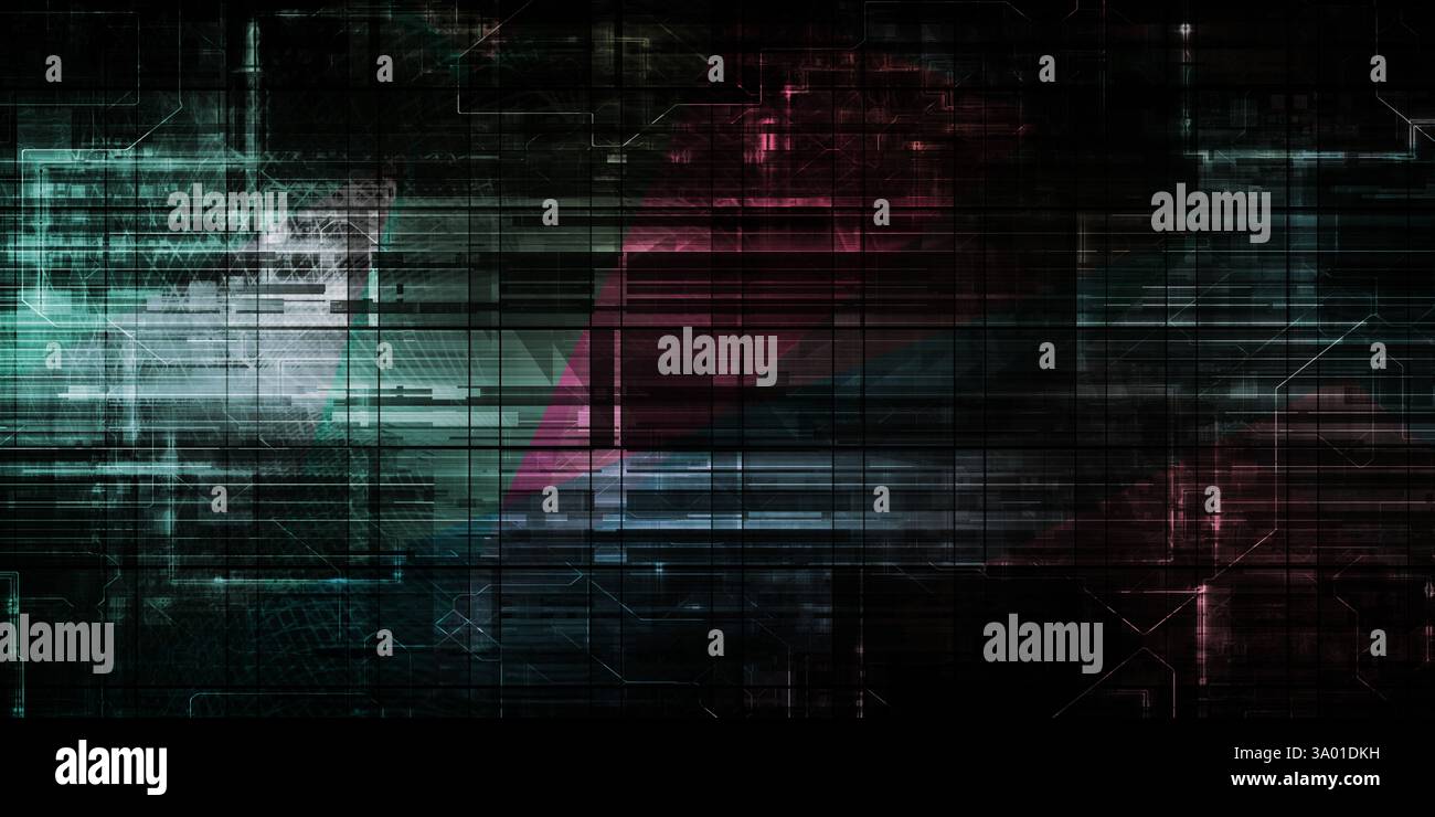Moderner digitaler Hintergrund als kreative Kunst Stockfoto