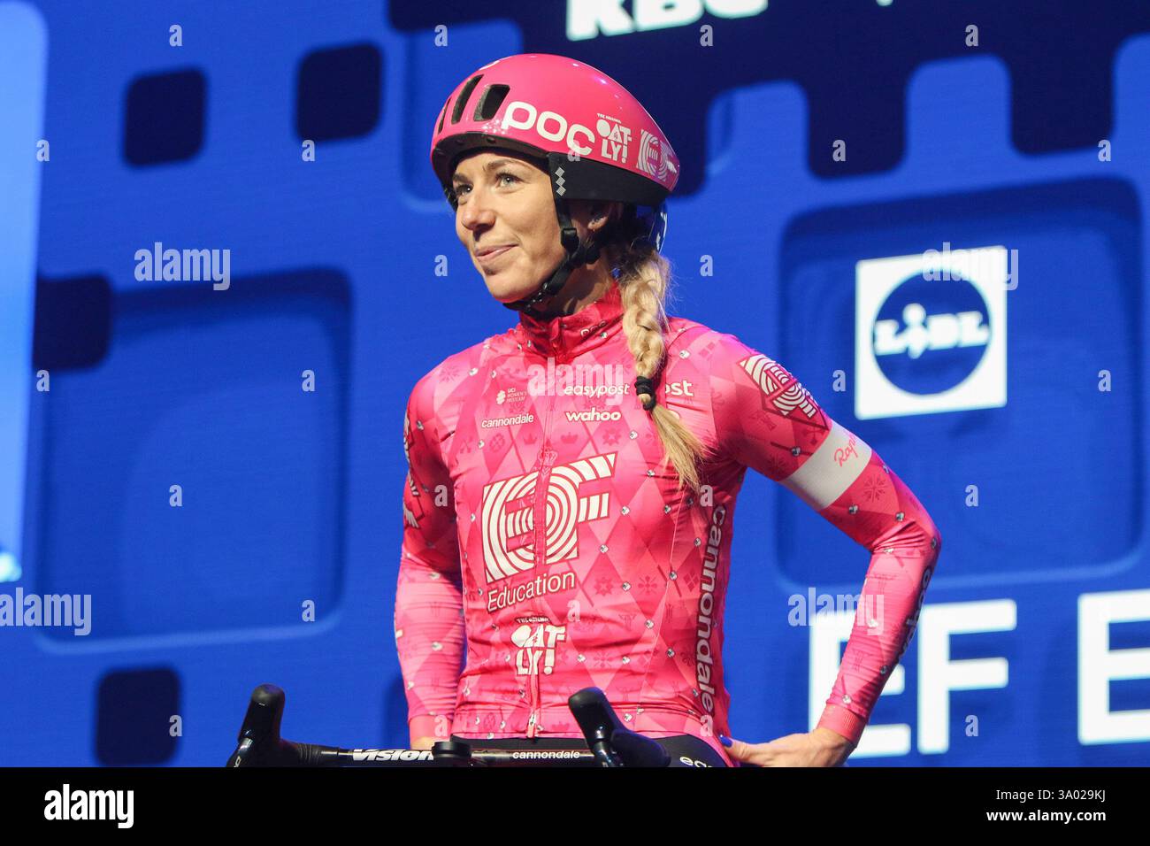 Ninove, Belgien. März 2025. NINOVE, BELGIEN - 1. MÄRZ: Nina Kessler während der Omloop Het Nieuwsblad am 1. März 2025 in Ninove, Belgien (Foto: Sportfoto/Orange Pictures) Credit: Orange Pics BV/Alamy Live News Stockfoto